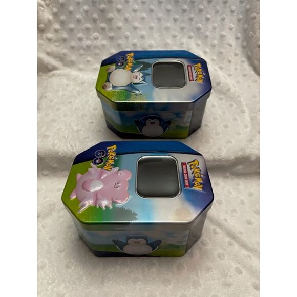 2022 Pokemon TCG 'Pokemon Go' EMPTY Collectors Tins- Snorlax, Blissey (No Cards) - Picture 6 of 6